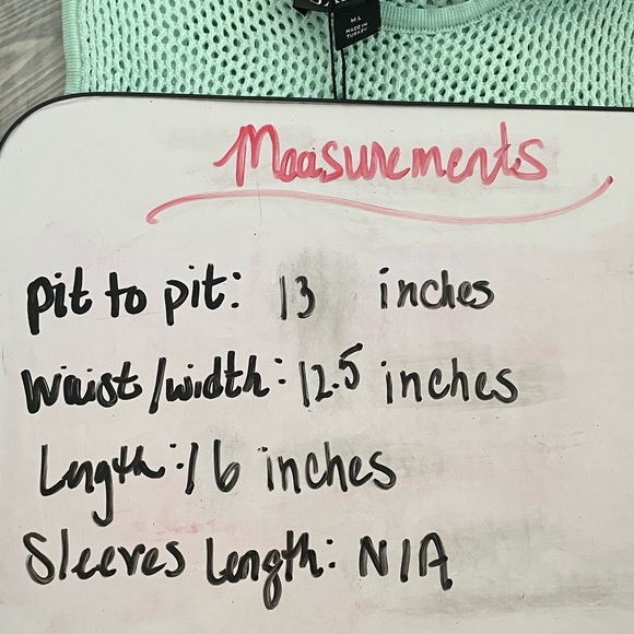 Balboa Fashion Light Blue Knit Mesh Fitted Bodycon Tank Crop Top - Size M/L - Picture 5 of 5